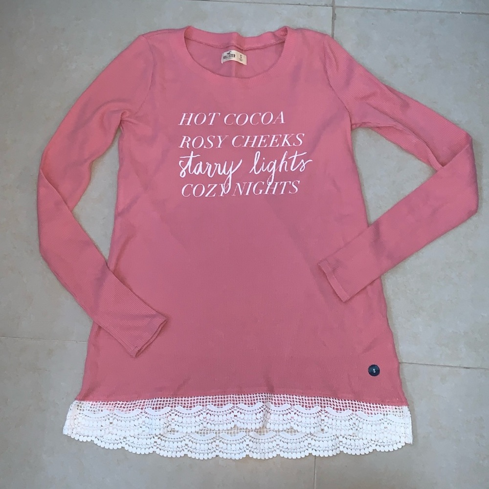 NWOT Hollister Pink Hot Cocoa Rosy Cheeks Starry Lights Cozy Nights